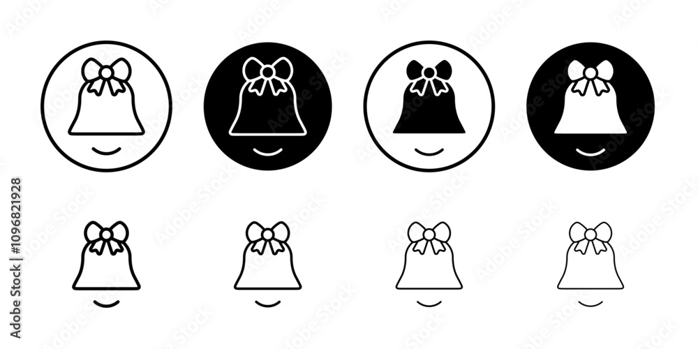Poster jingle bell icon web design in vector
