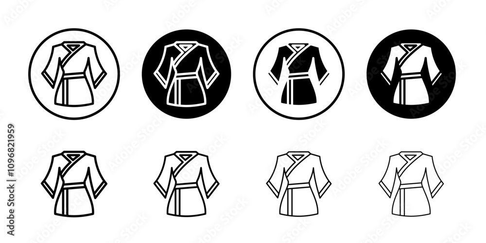 Poster kimono icon web design in vector