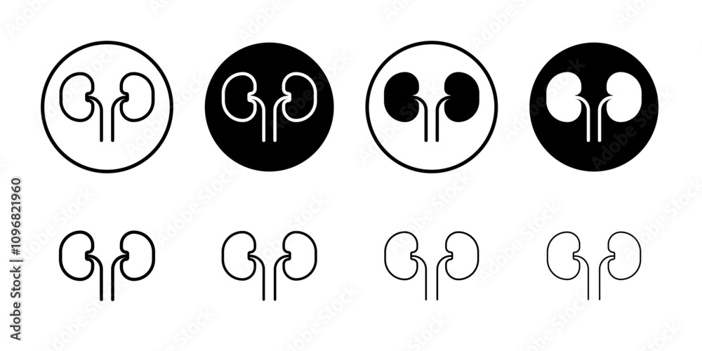 Poster kidney icon web design in vector