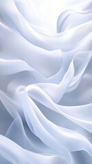 Obraz premium Delicate white fabric gracefully flowing, creating a serene and ethereal atmosphere.