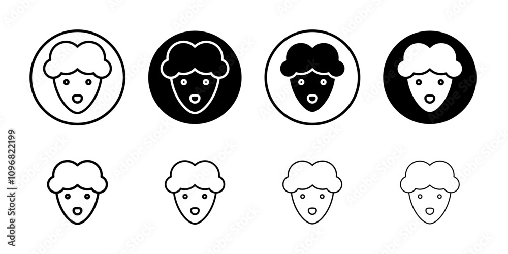 Poster Lamb icon web design in vector