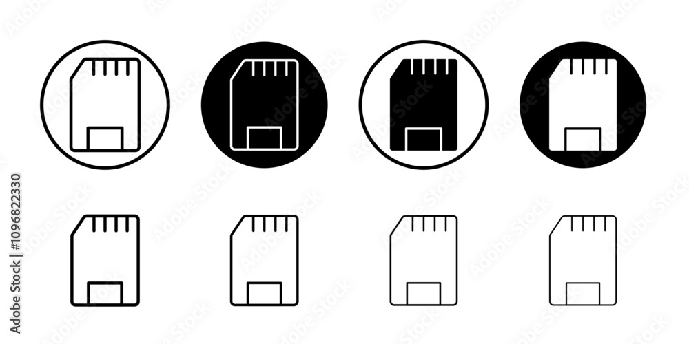 Poster Memory card icon web design in vector