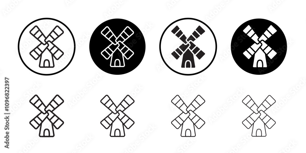 Aufkleber mill icon web design in vector