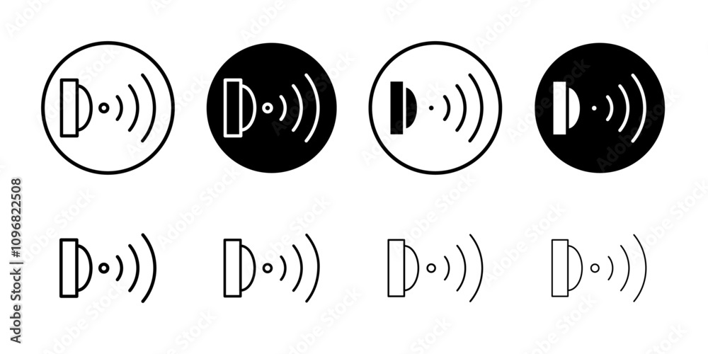 Poster Motion sensor icon web design in vector