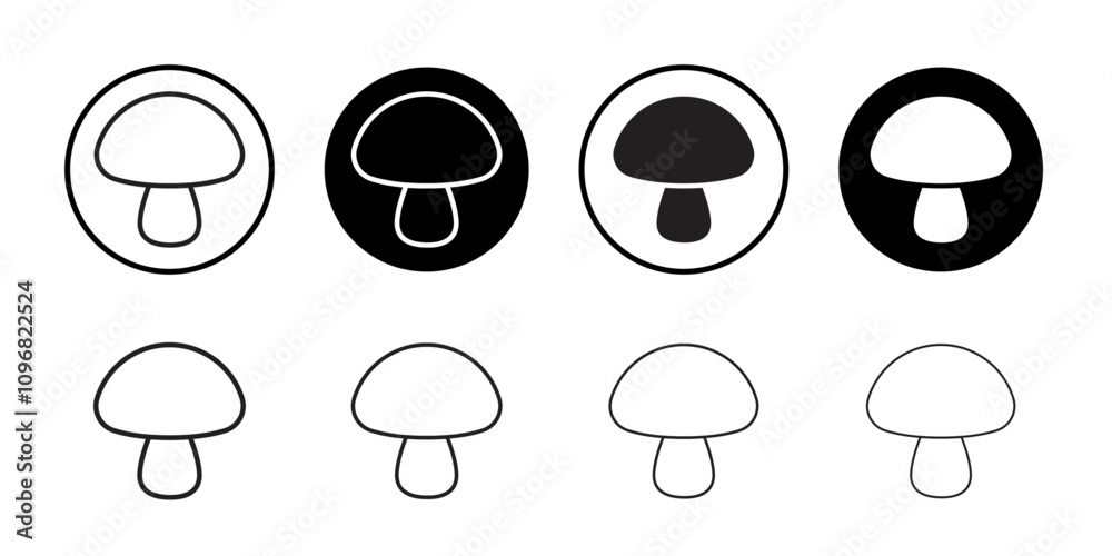 Poster Mushroom icon web design in vector