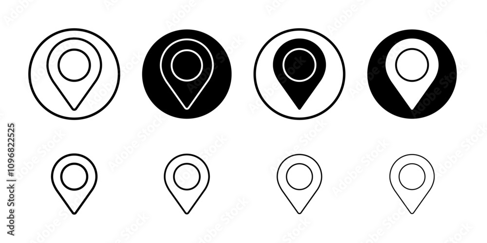 Poster Navigation pin icon web design in vector