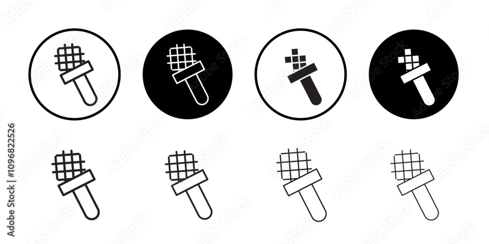 Poster news microphone icon web design in vector