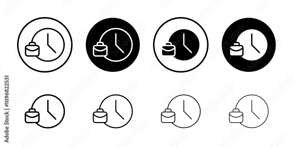 Poster Office time icon web design in vector