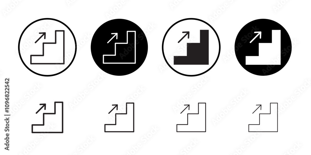 Aufkleber Next steps icon web design in vector