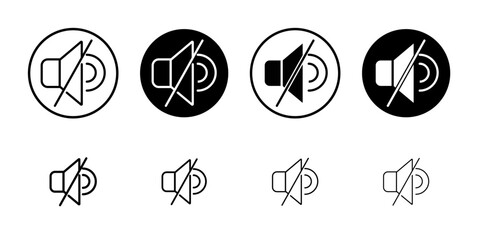 Mute sound icon web design in vector