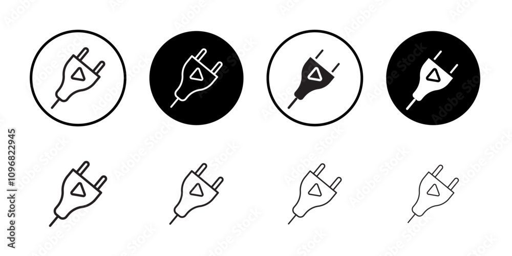 Poster Plug and play icon web design in vector