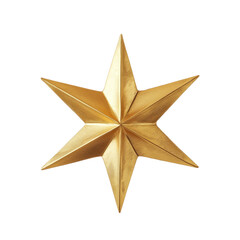 Obraz premium Luxury Golden 3D Hexagonal Star with Glowing Metallic Sheen, Perfect for High-End Celebrations, Awards, and Elegant Designs.