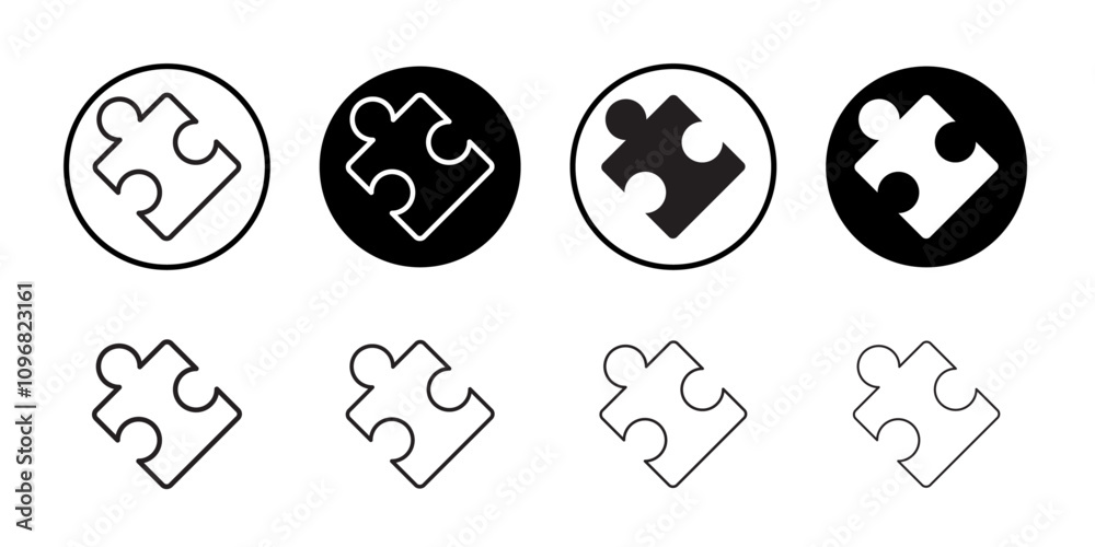 Aufkleber Puzzle icon web design in vector