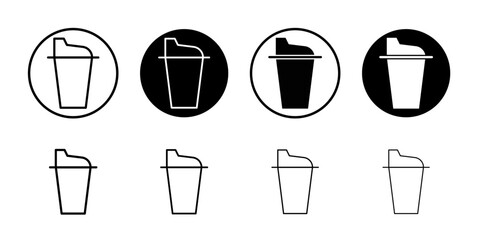 Protein shake icon web design in vector