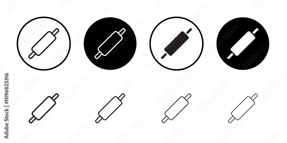 Aufkleber Rolling pin icon web design in vector