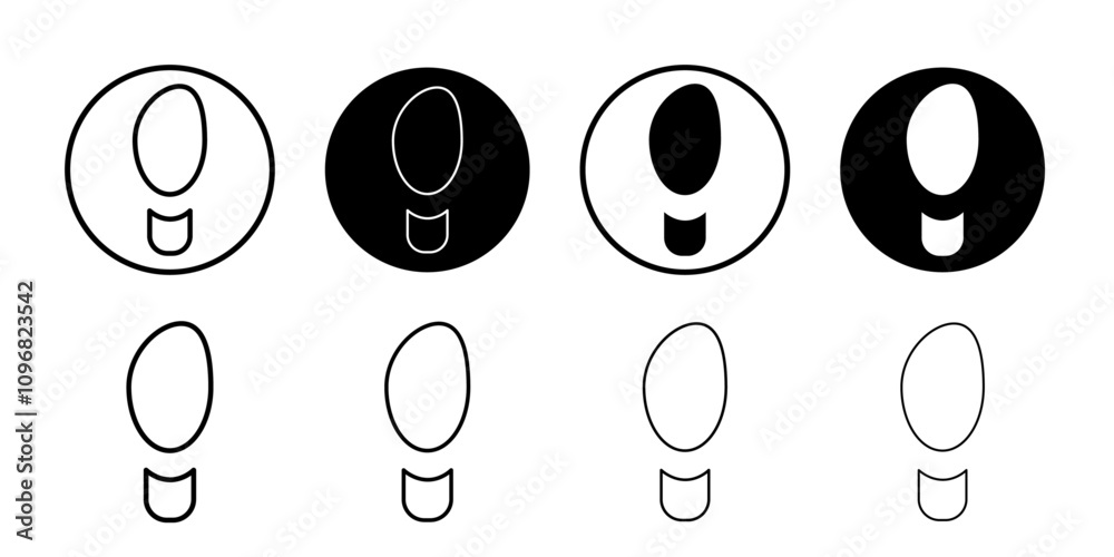 Poster Shoe print icon web design in vector