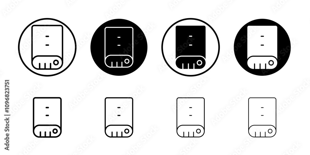 Poster ssd drive icon web design in vector