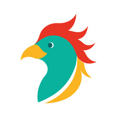 bird mascot logo on white background