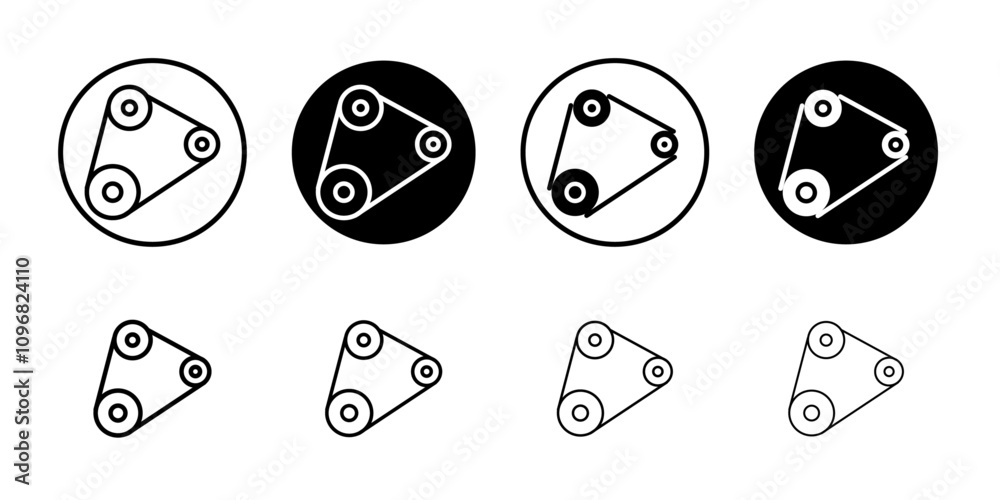 Poster timing belt icon web design in vector