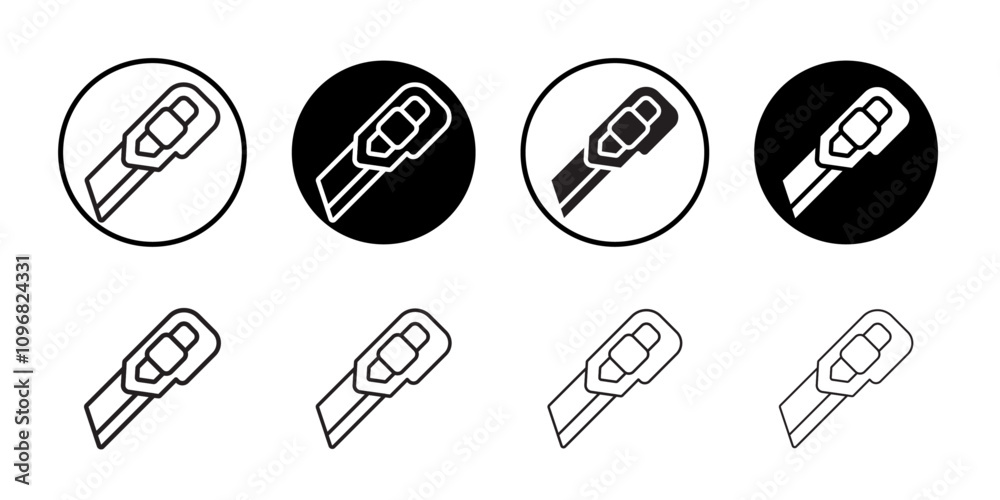 Poster Utility knife icon web design in vector