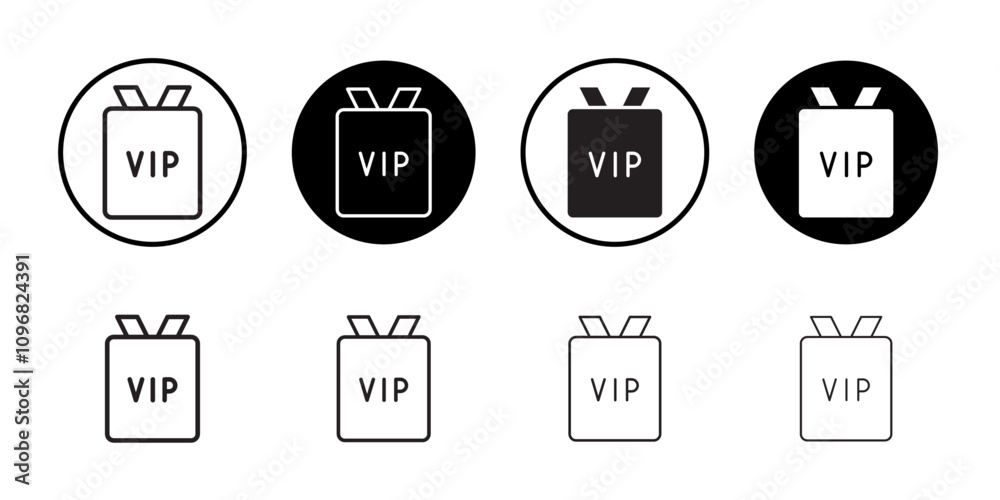 Poster vip neck tag icon web design in vector