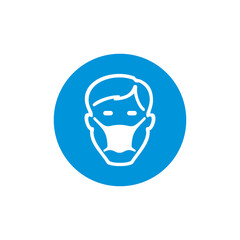 use dust mask icon symbol sign vector