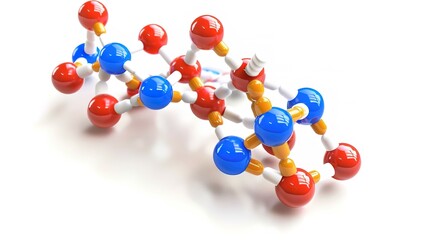 Abstract Molecular Structure Model - a futuristic and intricate visualization. The design showcases a scientific and modern concept with captivating details.