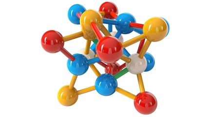 Obraz premium Abstract Molecular Structure Model - a futuristic and intricate visualization. The design showcases a scientific and modern concept with captivating details.