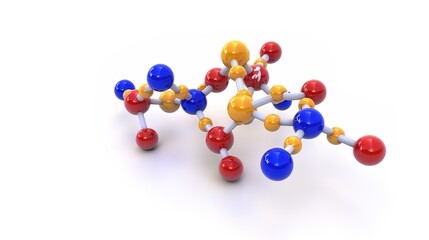 Abstract Molecular Structure Model - a futuristic and intricate visualization. The design showcases a scientific and modern concept with captivating details.