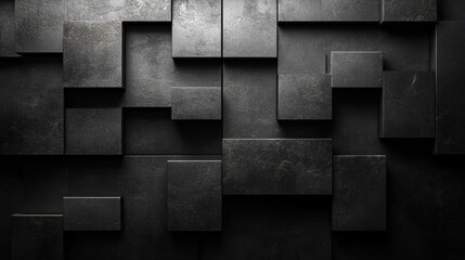 Abstract Dark Grey Cubic Texture Background