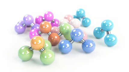 Abstract Molecular Structure Model - a futuristic and intricate visualization. The design showcases a scientific and modern concept with captivating details.