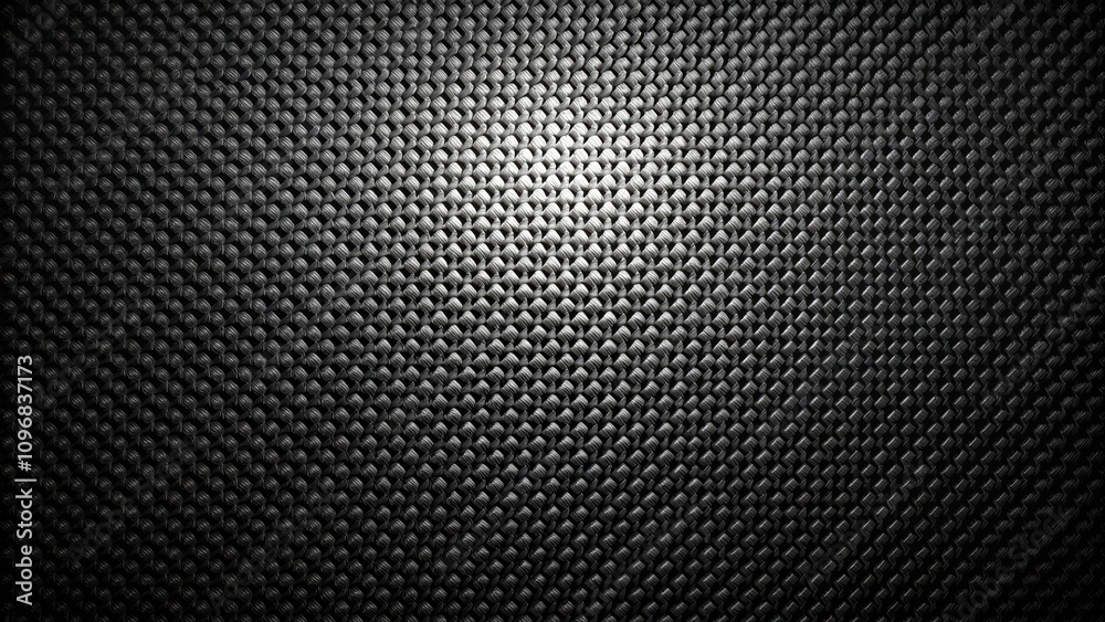 Aufkleber Black and white image of a textured surface with a spotlight shining from the top