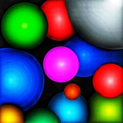 Abstract background of colorful balls 