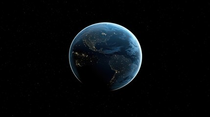 Obraz premium Earth at Night: A Stunning Celestial View