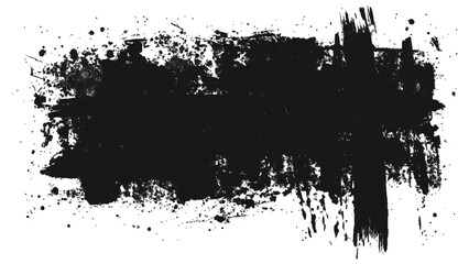 Vector black and white with grunge style, scratch and texture elements for design. abstract black and white brush strokes on a canvas with Black ink texture.