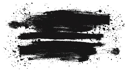 Vector black and white with grunge style, scratch and texture elements for design. abstract black and white brush strokes on a canvas with Black ink texture.