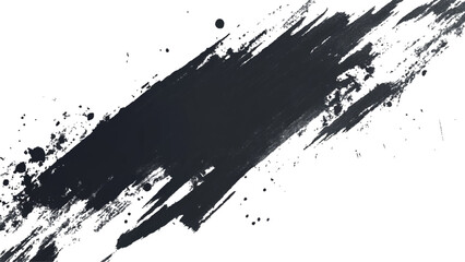 Vector black and white with grunge style, scratch and texture elements for design. abstract black and white brush strokes on a canvas with Black ink texture.