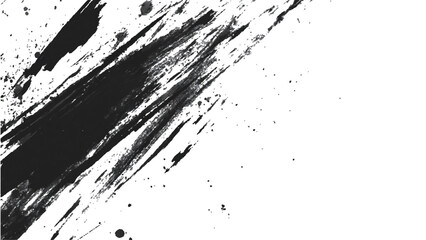 Vector black and white with grunge style, scratch and texture elements for design. abstract black and white brush strokes on a canvas with Black ink texture.