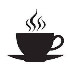 Coffee Cup Silhouette Vector Design