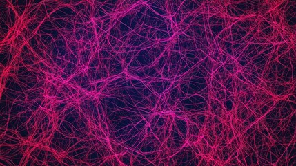 A vibrant, abstract background featuring intricate patterns of pink and purple lines, evoking a sense of digital connectivity and energy.