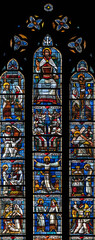 Stained-glass window in the old church	