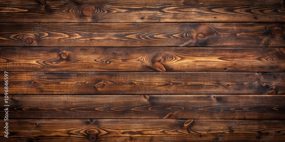 Aufkleber Rustic Wooden Planks with Distinctive Grain Patterns and Knots for a Natural and Authentic Background