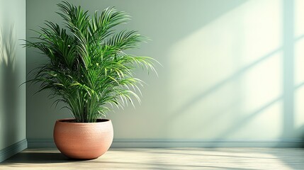 Serene Indoor Plant in a Sunlit Room