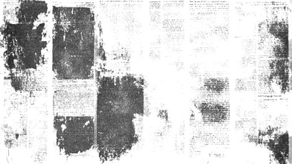 Obraz premium Vector white and black newspaper paper grunge vintage old aged texture. Vintage grunge newspaper collage background. Newspaper with old grunge vintage unreadable paper texture background. 