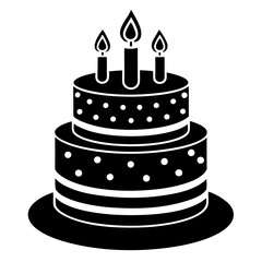 birthday cake with candles