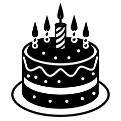 birthday cake with candles
