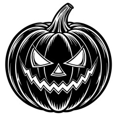 halloween pumpkin on white