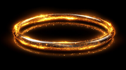 mesmerizing gold swirl of neon light creating a dynamic and futuristic effect, evoking a sense of movement and energy, with curving lines symbolizing creativity, innovation, and elegance