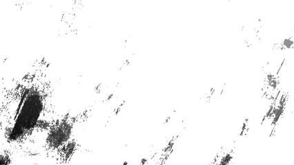 Abstract Grunge Splatter Line Pattern on white and transparent background. Dynamic black paint strokes on a white background, Abstract grunge texture of black paint. A layer for use in design.