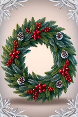 Christmas wreath transparent background